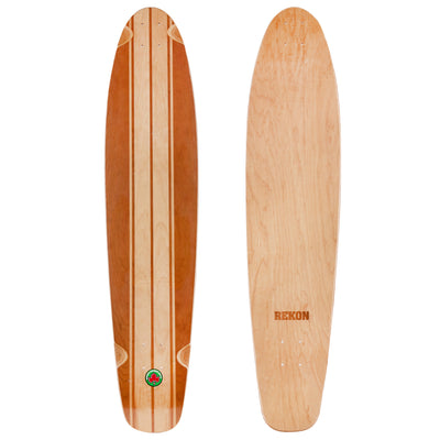 9 inch longboard deck with single cherrywood layer