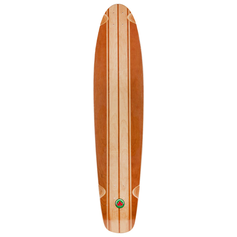 9 inch longboard deck with single cherrywood layer