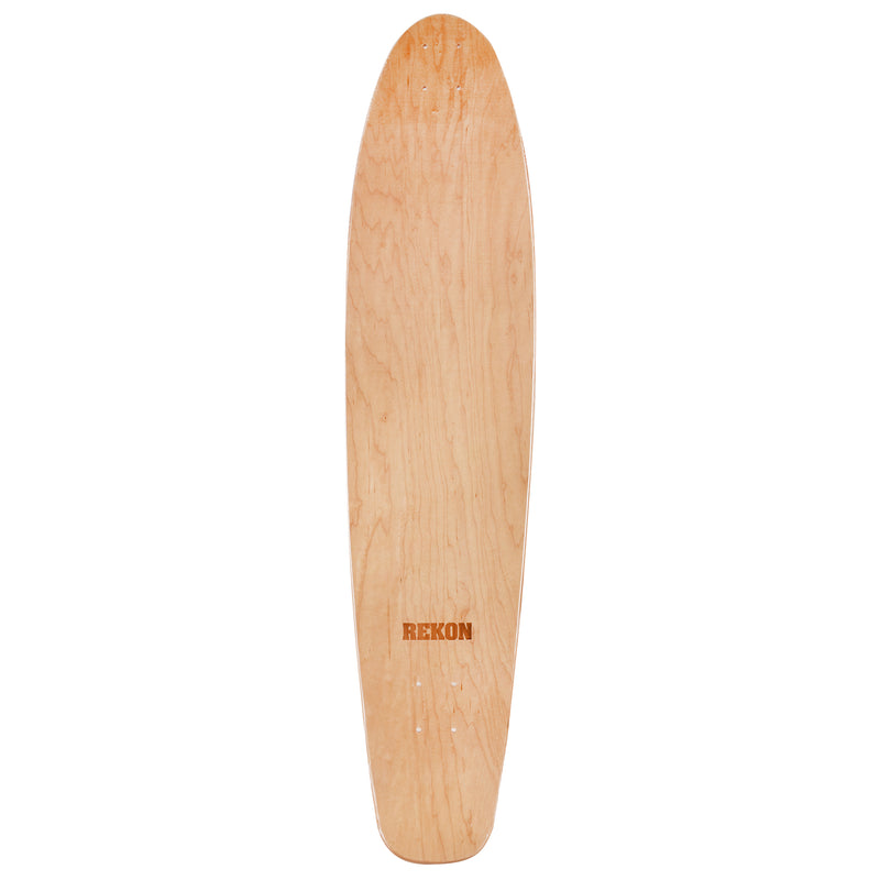 9 inch longboard deck with single cherrywood layer