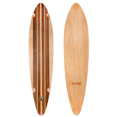 9 inch longboard deck with single layer of walnut