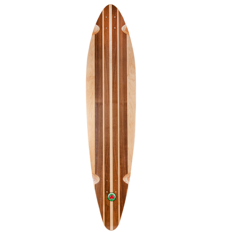 9 inch longboard deck with single layer of walnut