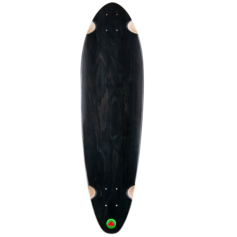 9.75 inch black natural Canadian maple longboard deck