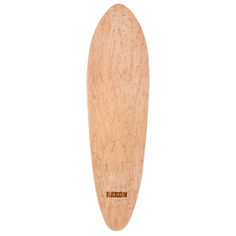 9.75 inch black natural Canadian maple longboard deck