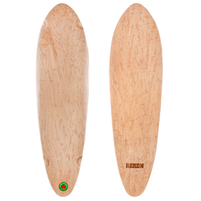 9.75 inch natural Canadian maple longboard deck