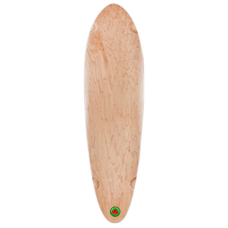 9.75 inch natural Canadian maple longboard deck