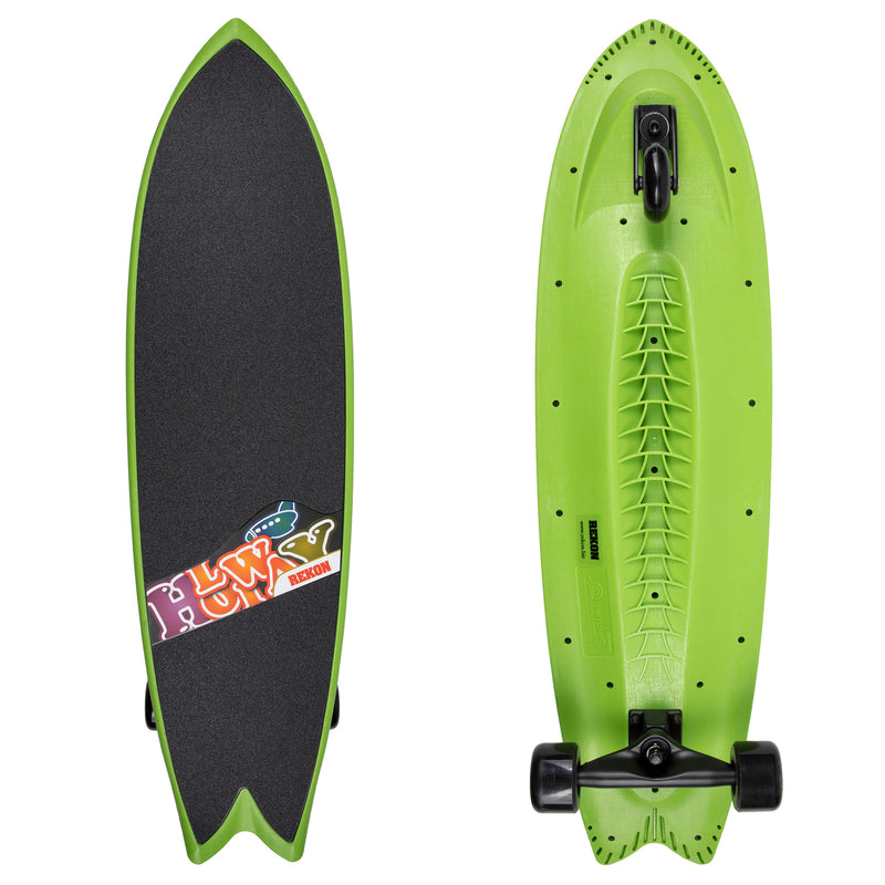 Rekon 36" x 9.5" Grip Top Surf Cruiser Skateboard with Carrying Bag