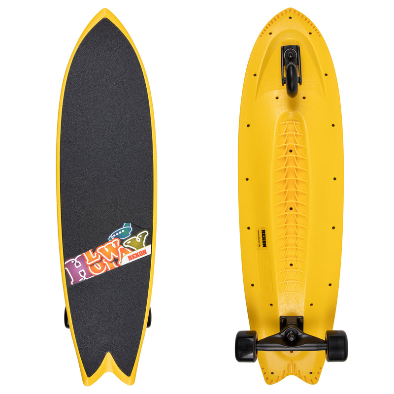Rekon 36" x 9.5" Grip Top Surf Cruiser Skateboard with Carrying Bag