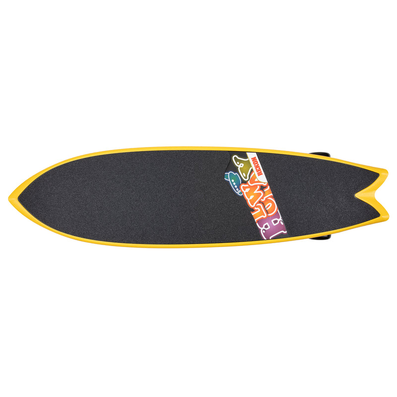 Rekon 36" x 9.5" Grip Top Surf Cruiser Skateboard with Carrying Bag