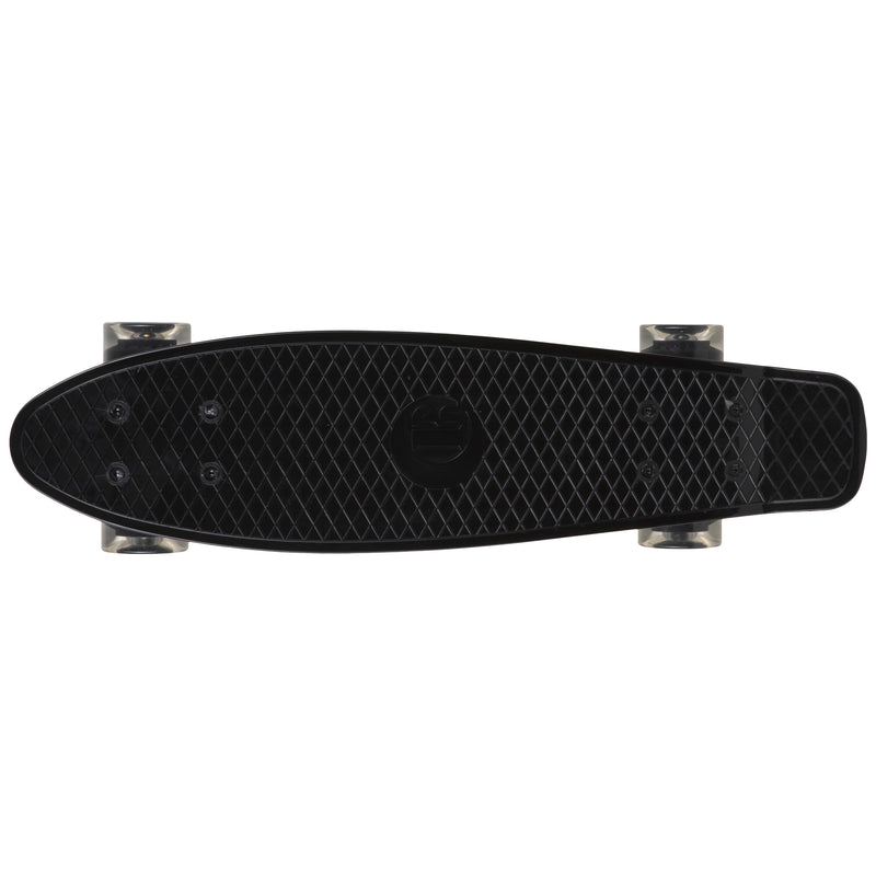 Rekon Complete 22" Mini Cruiser Plastic Skateboard (Black/Gold)