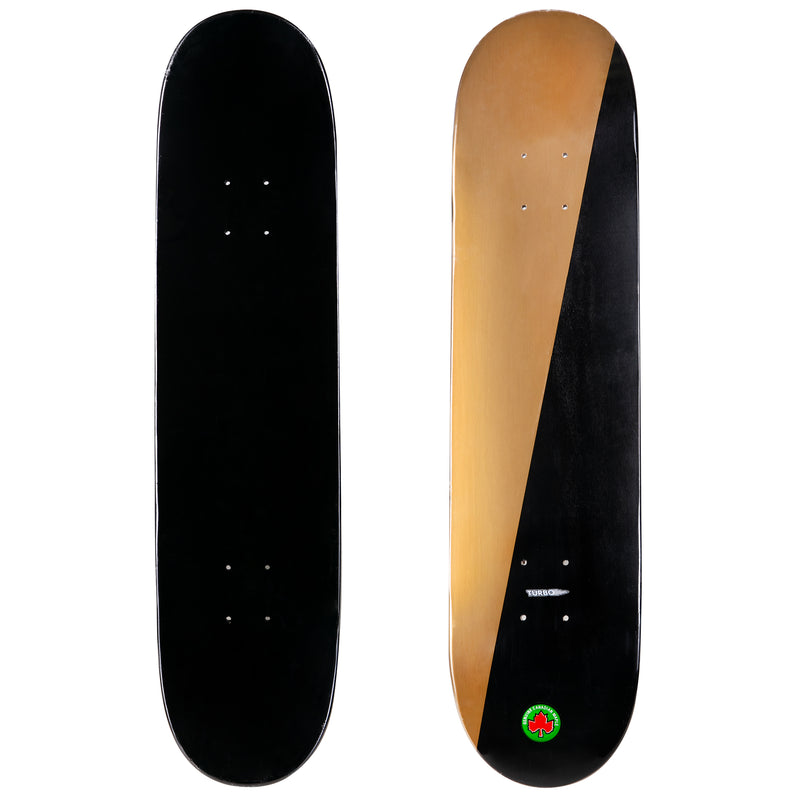 2-Tone Black and Gold Skateboard Deck