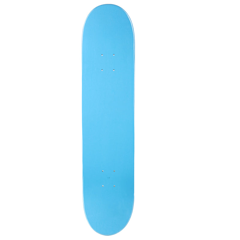 2-Tone Turbo Light Blue and White Skateboard Deck