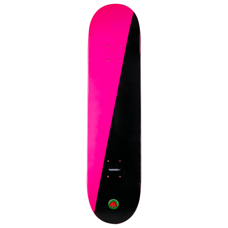 2-Tone Pink and Black Skateboard Deck Back Side