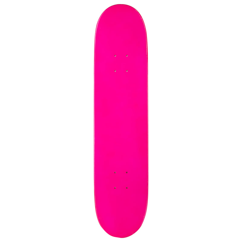 2-Tone Pink and Black Skateboard Deck Front Side