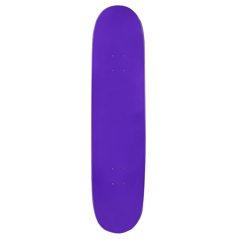 2-Tone Purple and Yellow Skateboard Deck Front Side