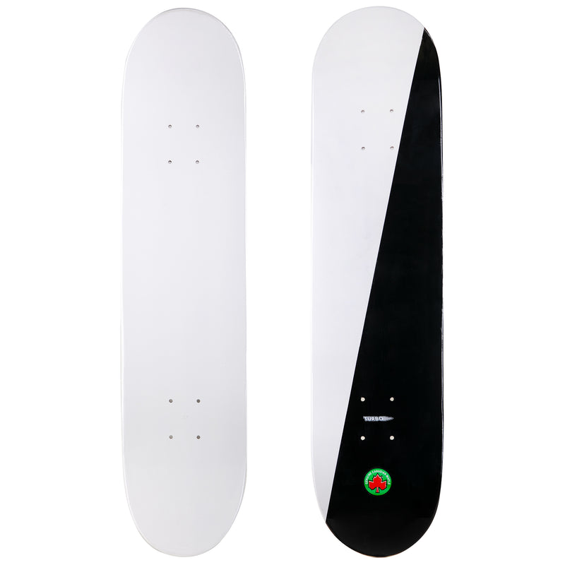 2-Tone White and Black Skateboard Deck