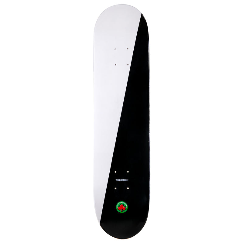 2-Tone Black and White Skateboard Deck Back Side