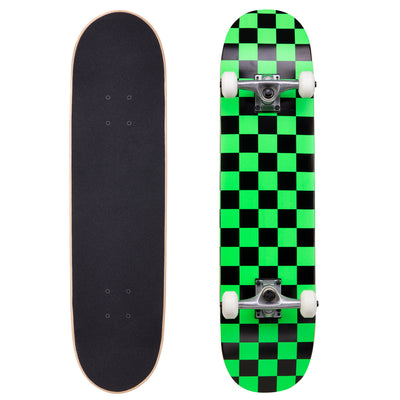 Runner Complete Skateboard | 8" Green Checker