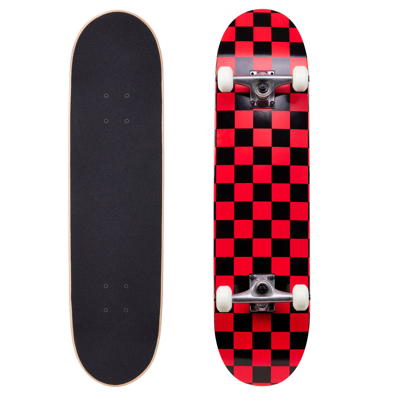 Runner Complete Skateboard | 8" Checker Red