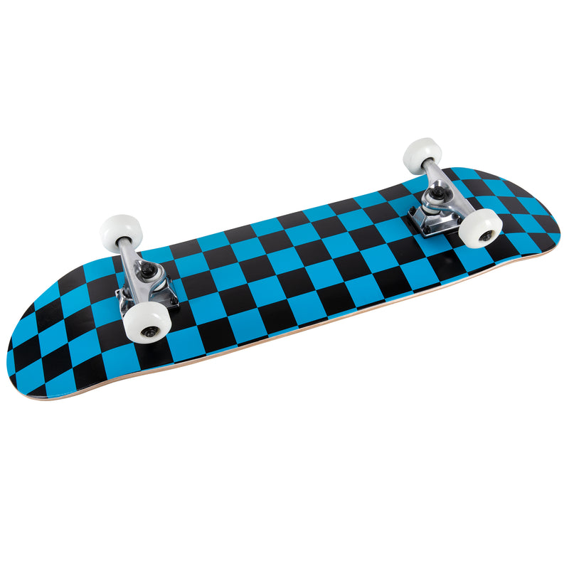Runner Complete Skateboard | 8" Checker Blue