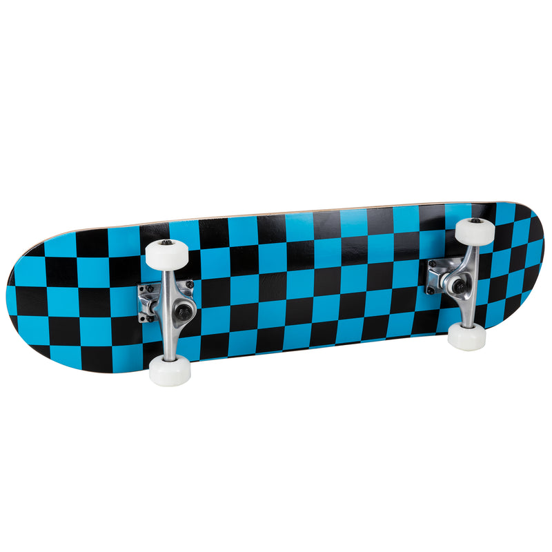 Runner Complete Skateboard | 8" Checker Blue