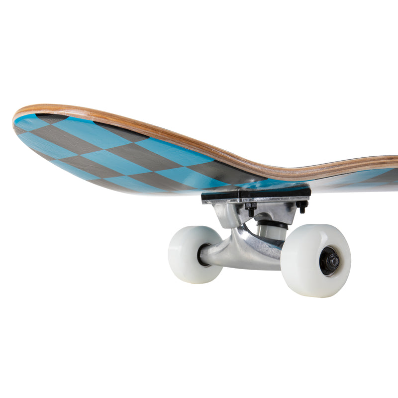 Runner Complete Skateboard | 8" Checker Blue