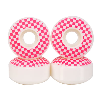 Cal 7 pink checker skateboard wheels