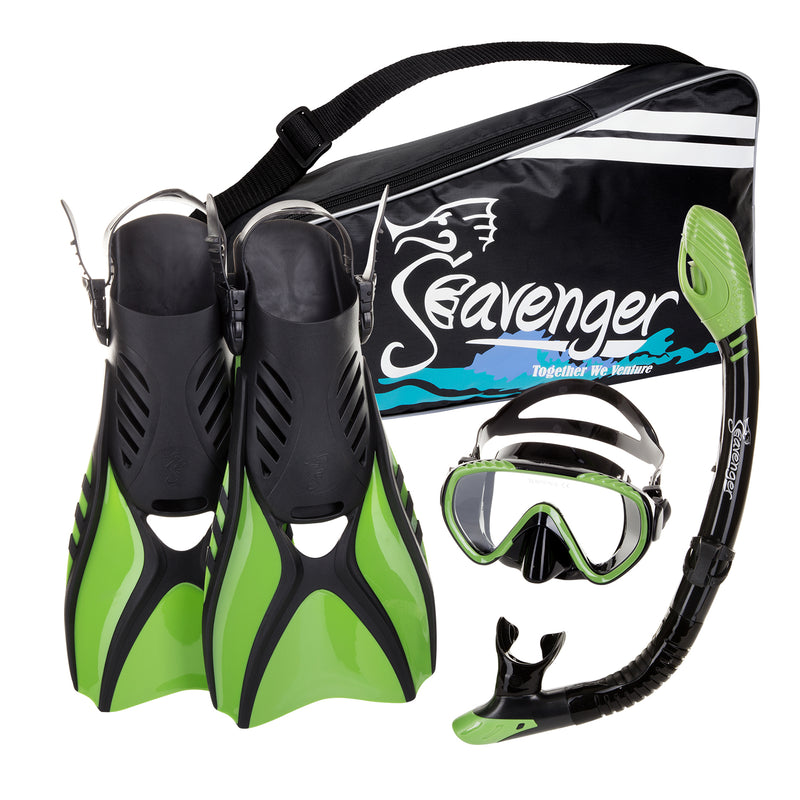 green snorkeling set