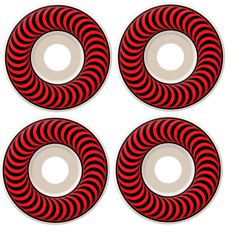 Spitfire 60mm F4 Classic Swirl White Red Skateboard Wheels 99a