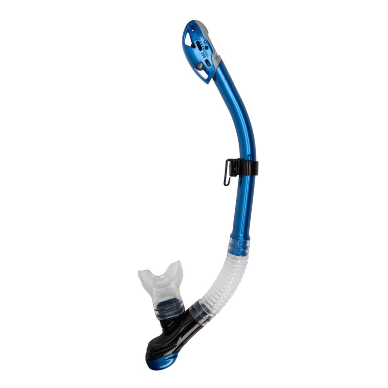 XS SCUBA Passage Patented Dry Top Flex Tube Snorkel with Comfort Bite and Purge