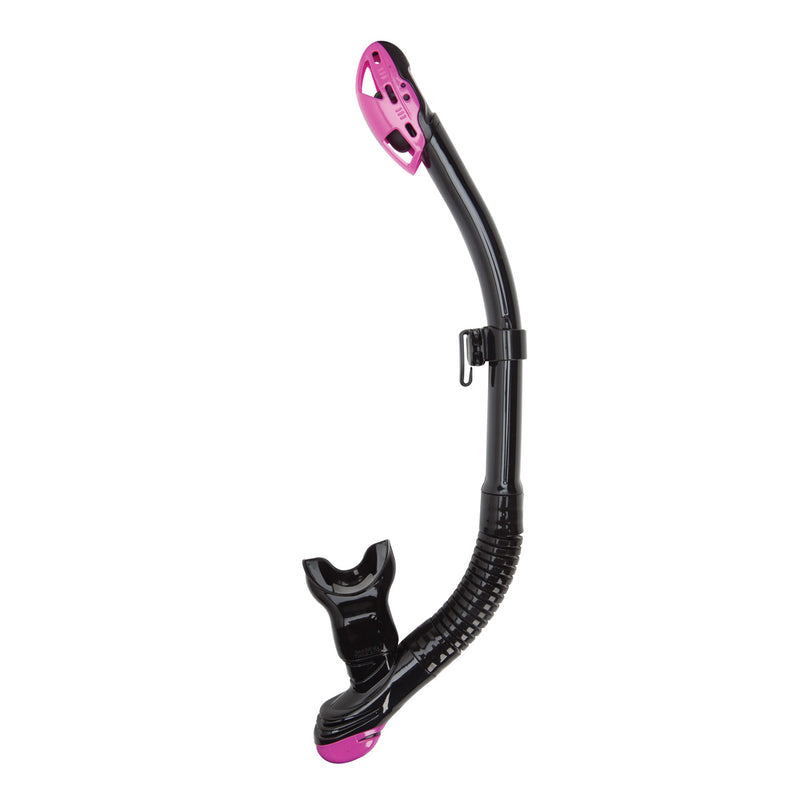 XS SCUBA Passage Patented Dry Top Flex Tube Snorkel with Comfort Bite and Purge