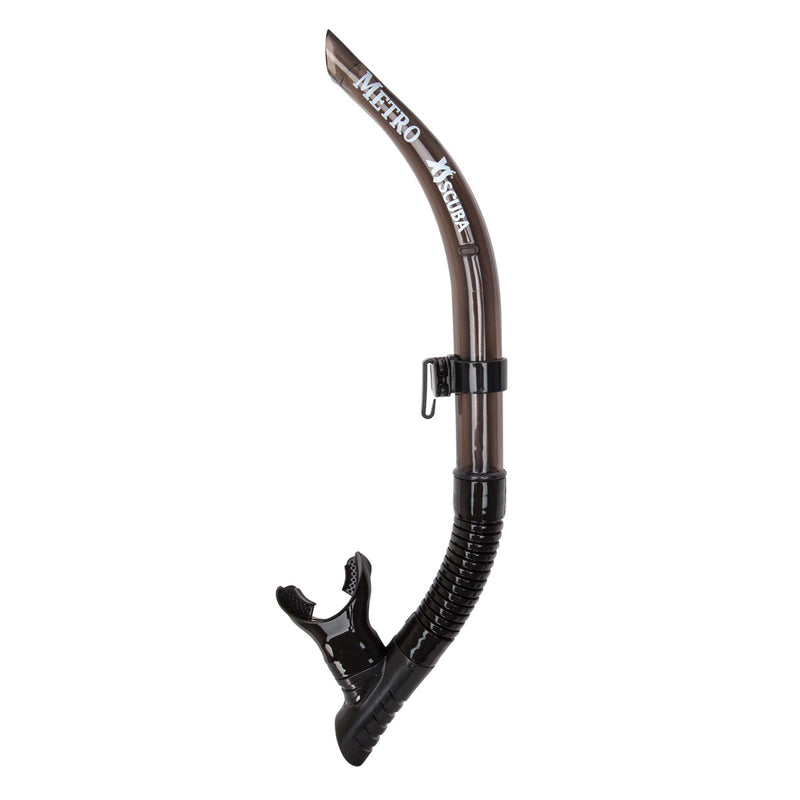 XS SCUBA Metro Traditional Curved Open Top Purge Snorkel with Holder