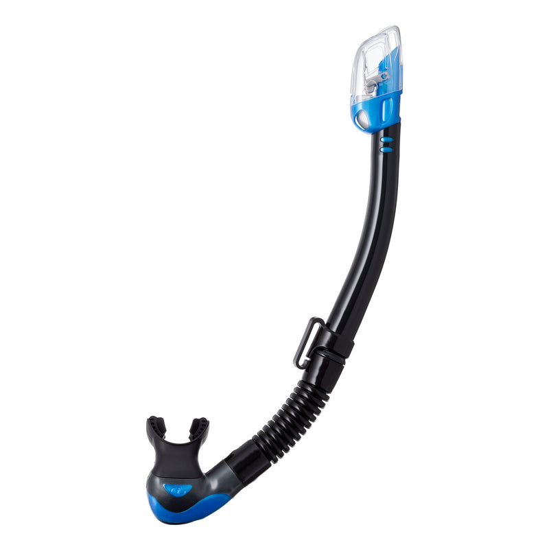 TUSA Black Silicone Hyperdry Elite II Dry Top Snorkel with High Flow Purge