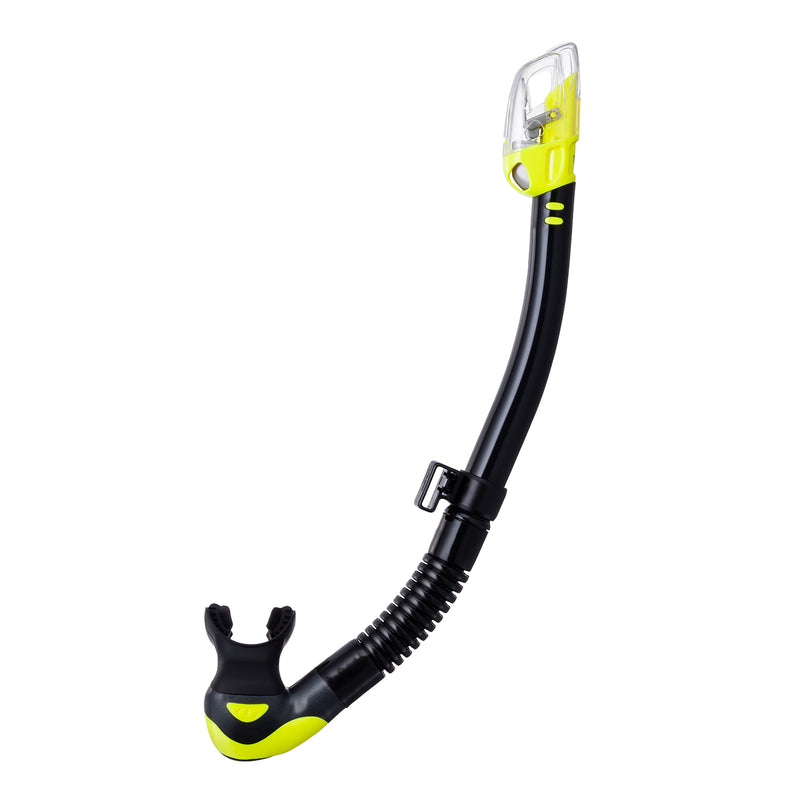 TUSA Black Silicone Hyperdry Elite II Dry Top Snorkel with High Flow Purge