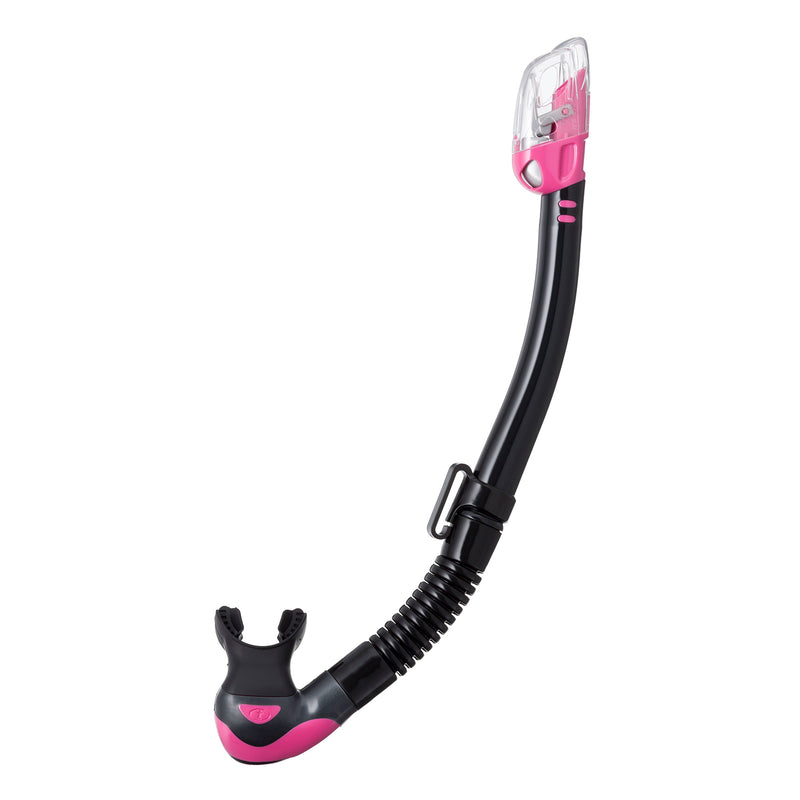 TUSA Black Silicone Hyperdry Elite II Dry Top Snorkel with High Flow Purge