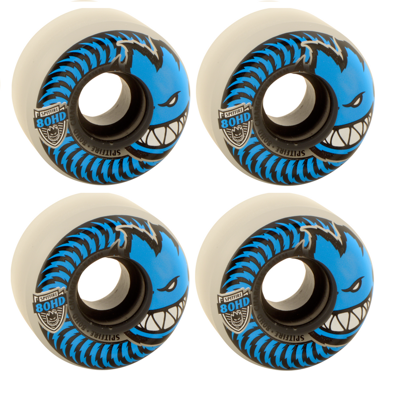 Spitfire 56mm Charger Conical Skateboard Wheel Clear/Blu 80HD