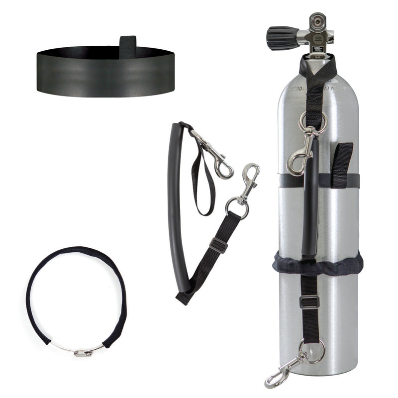XS SCUBA Stage Bottle Strap Kit For 5.125 To 6.0 Inch Cylinders Bolts