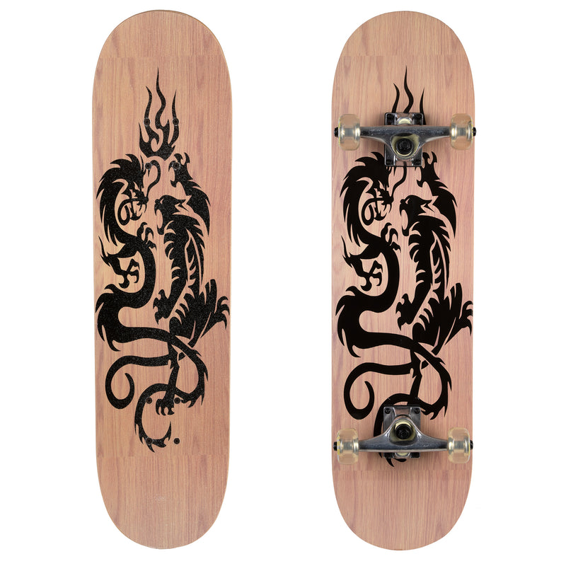 Shop709 Complete Skateboard With Graphic Sprayed Grip