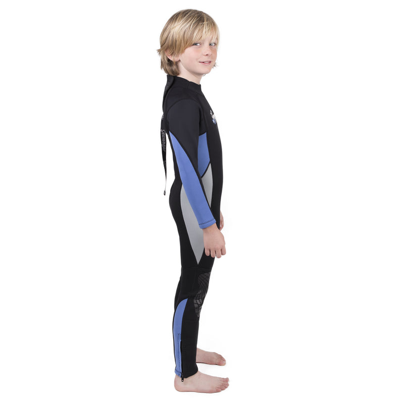 3mm light blue neoprene child wetsuit