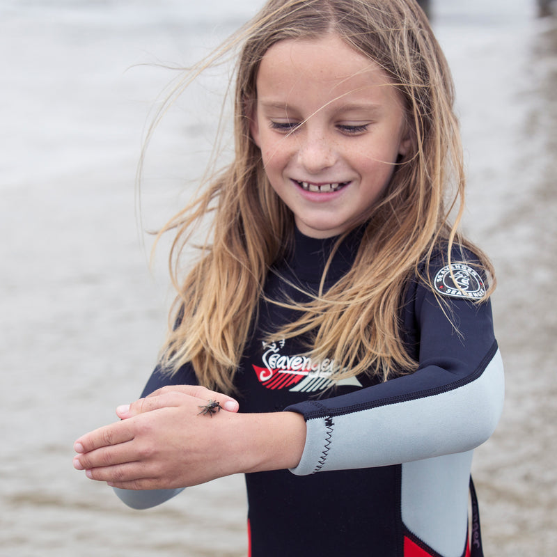 3mm red neoprene child wetsuit