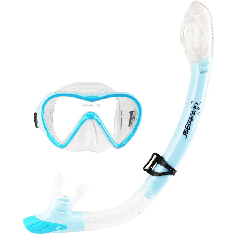 blue mask and snorkel set