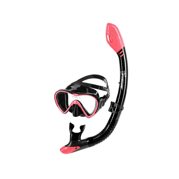 pink mask and snorkel set