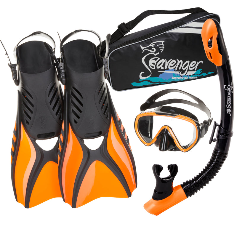 Kids orange snorkeling set
