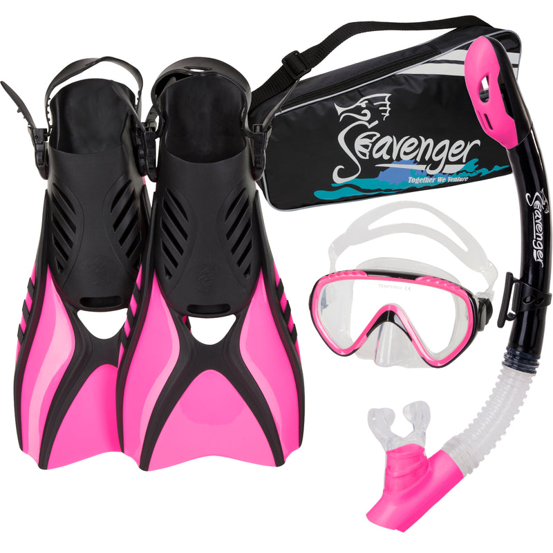 Kids pink snorkeling set