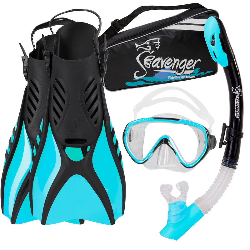 Kids blue snorkeling set