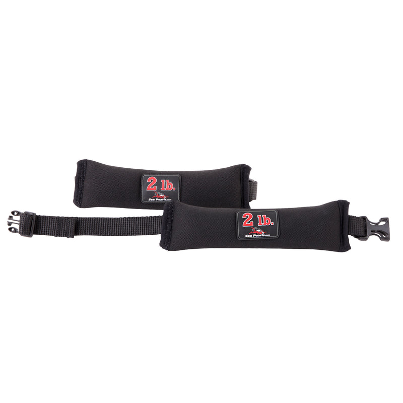Sea Pearls Adjustable Strap Quick Release Ankle Weight Pair, 2lb Each