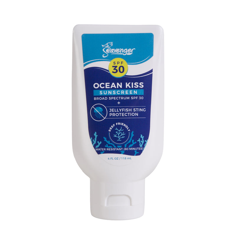 Seavenger Ocean Kiss Coral Reef Safe Sunscreen SPF 30 Anti-Jellyfish sting 4 fl oz bottle 