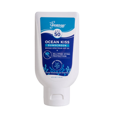 Seavenger Ocean Kiss Coral Reef Safe Sunscreen SPF 50 Anti-Jellyfish sting 4 fl oz bottle 