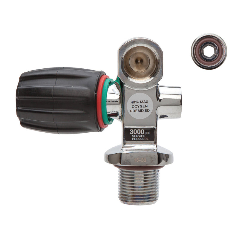 XS Scuba Valve DIN/Yoke Combo 3000 PSI with VI handwheel