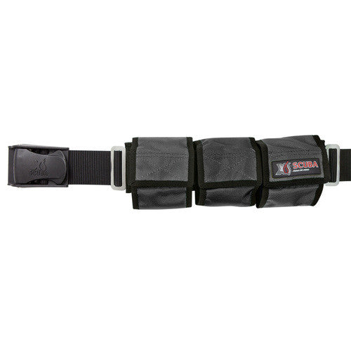 XS SCUBA Multi-Pocket Cordura Weight Belt Recloseable Fastener - 4, 6, or 8 Pockets