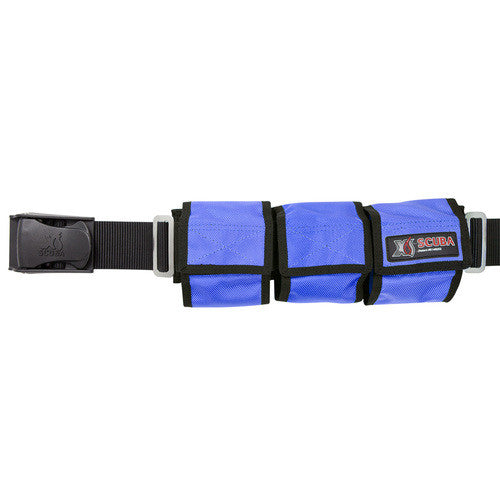 XS SCUBA Multi-Pocket Cordura Weight Belt Recloseable Fastener - 4, 6, or 8 Pockets